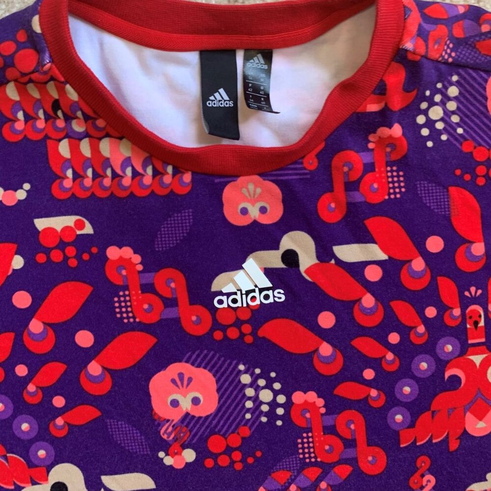 2/$40 adidas CNY collection Fleece long sleeve minidress with pockets